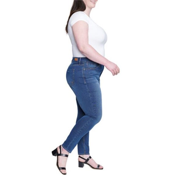 Seven7 Womens High Rise Med Wash Stretch Skinny Jeans Plus Size 22W New - Picture 5 of 13